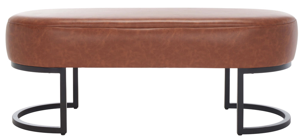 Safavieh Bellezza Oval Bench - Cognac