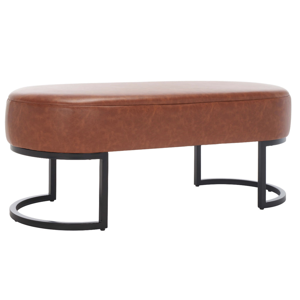 Safavieh Bellezza Oval Bench - Cognac