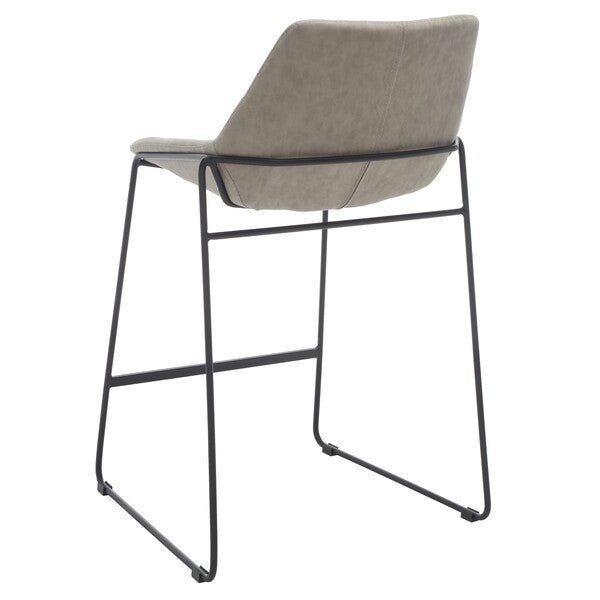 Safavieh Alexis Mid-Century Counter Stool - Stone / Black