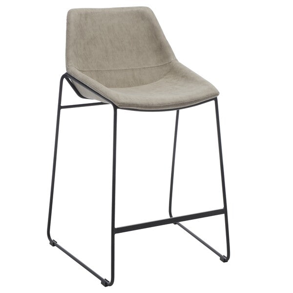 Safavieh Alexis Mid-Century Counter Stool - Stone / Black