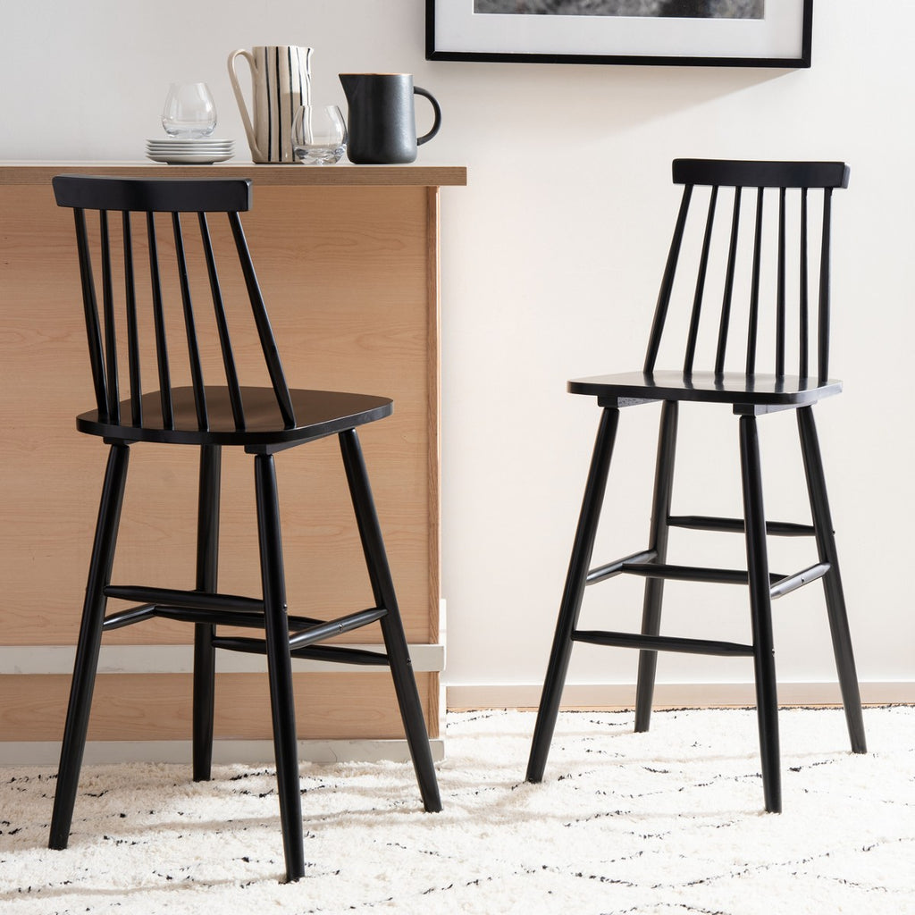 Safavieh Beaufort Bar Stool-Black (Set of 2)