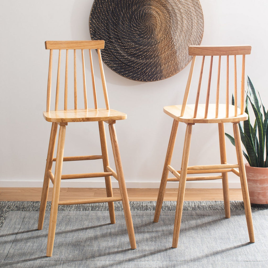 Safavieh Beaufort Bar Stool-Natural (Set of 2)