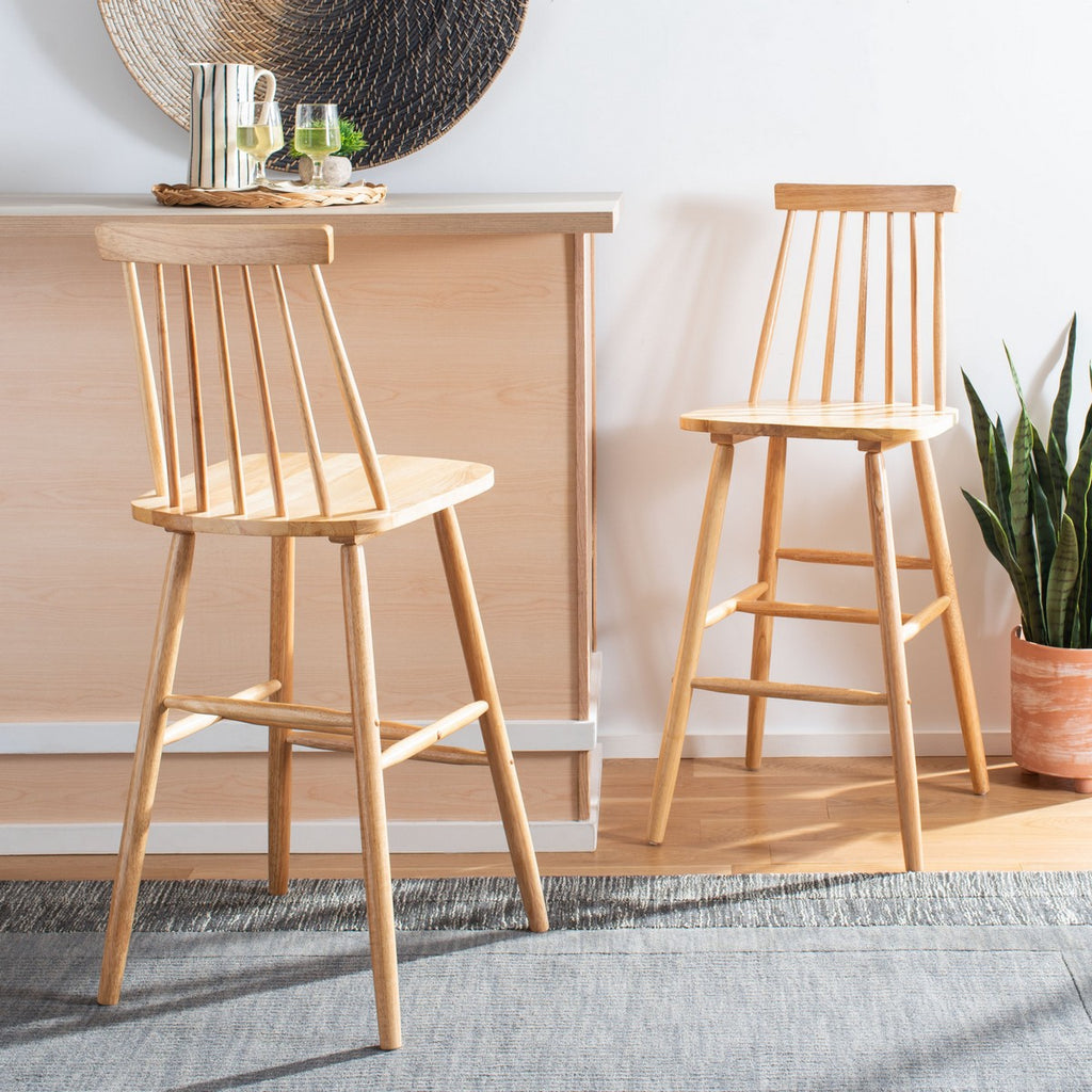 Safavieh Beaufort Bar Stool-Natural (Set of 2)