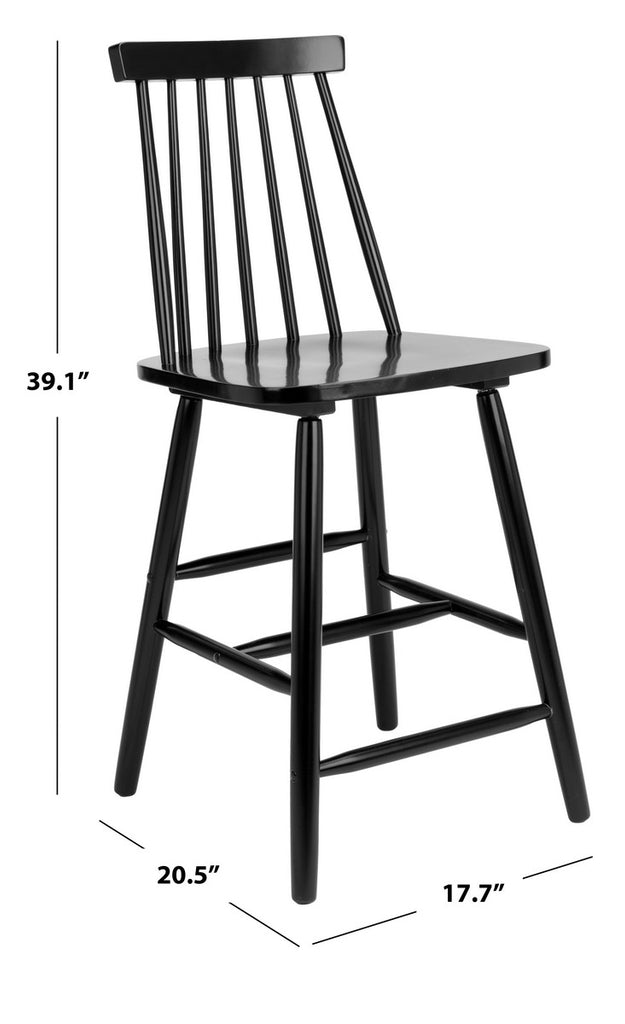 Safavieh Beaufort Counter Stool - Black (Set of 2)