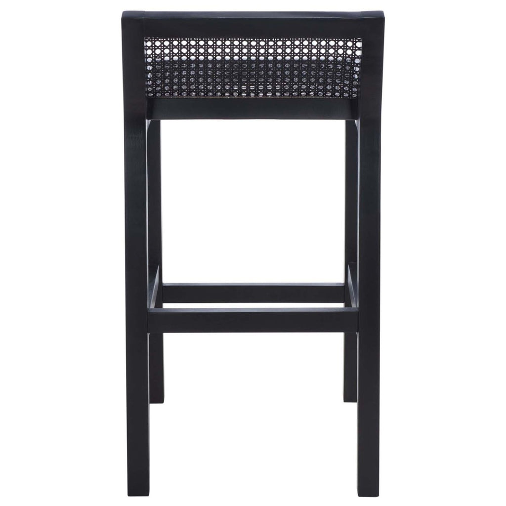 Safavieh Saito Lowback Cane Counter Stool - Black