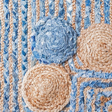 Safavieh Cape Cod Rug Collection CAP201C - Blue / Beige