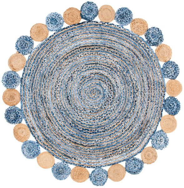 Safavieh Cape Cod Rug Collection CAP201C - Blue / Beige