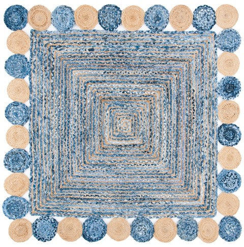 Safavieh Cape Cod Rug Collection CAP201C - Blue / Beige