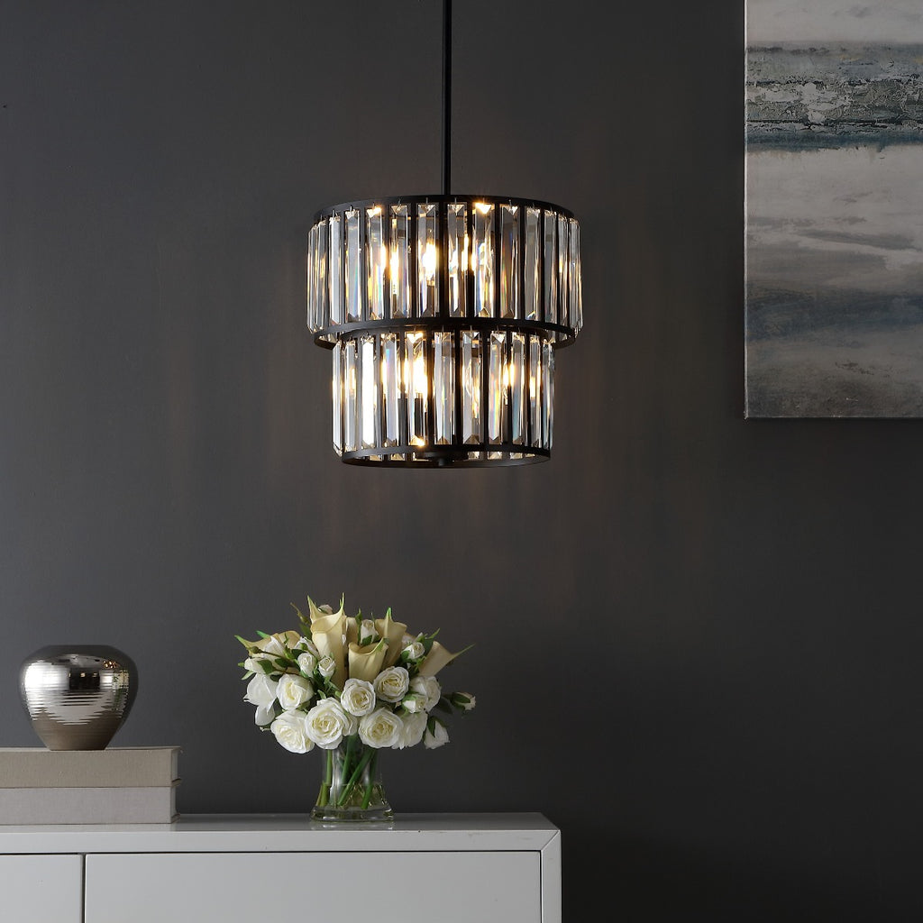 Safavieh Crissa Chandelier, Black/White