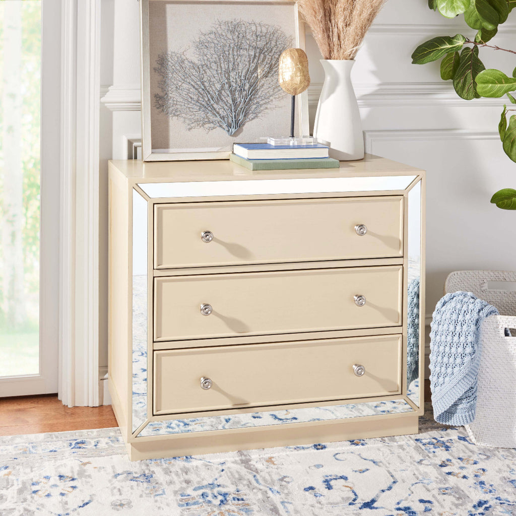 Safavieh Basie 3 Drawer Chest - Antique Beige