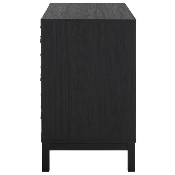 Safavieh Galio 3 Drawer Chest, Black / Gold