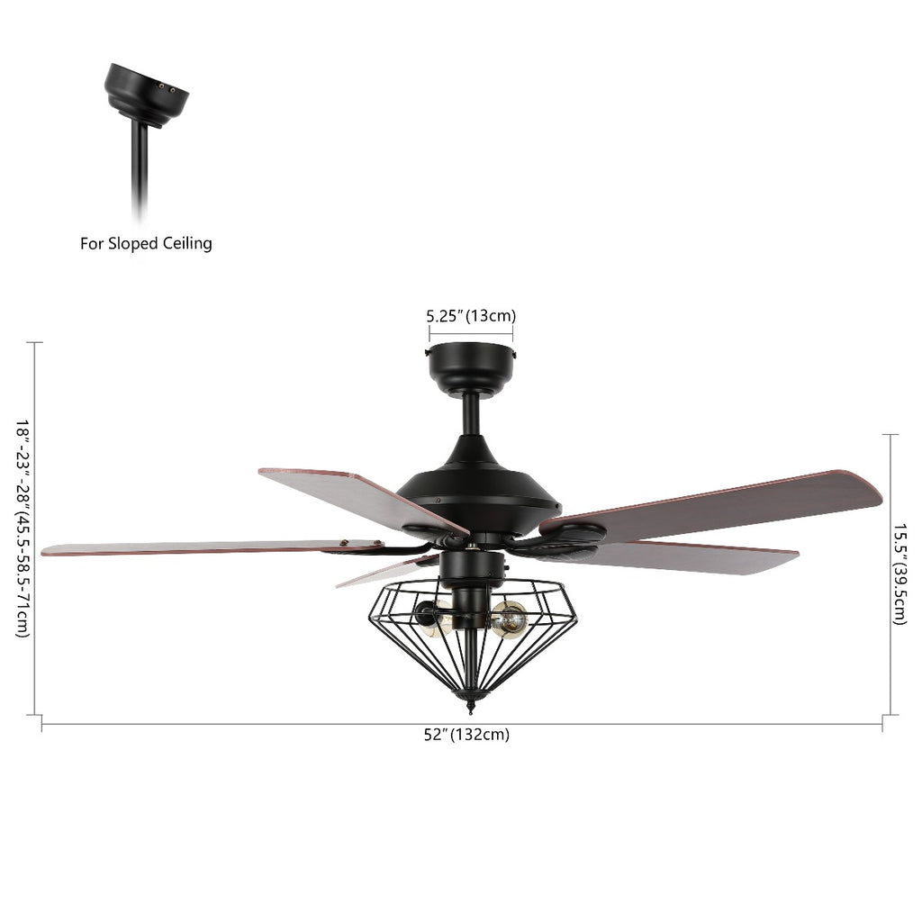 Safavieh Leanne Ceiling Fan/Remote - Black