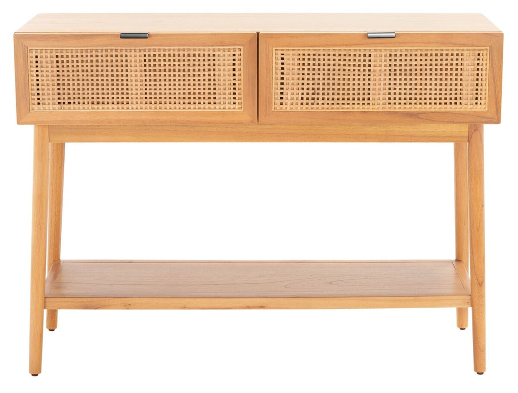 Safavieh Baisley 2 Drawer Rattan Console Table - Natural