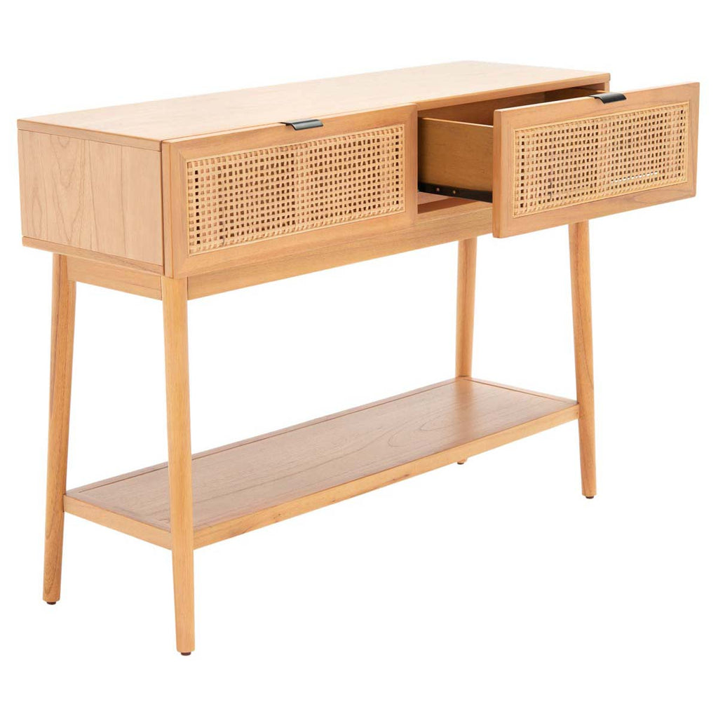 Safavieh Baisley 2 Drawer Rattan Console Table - Natural