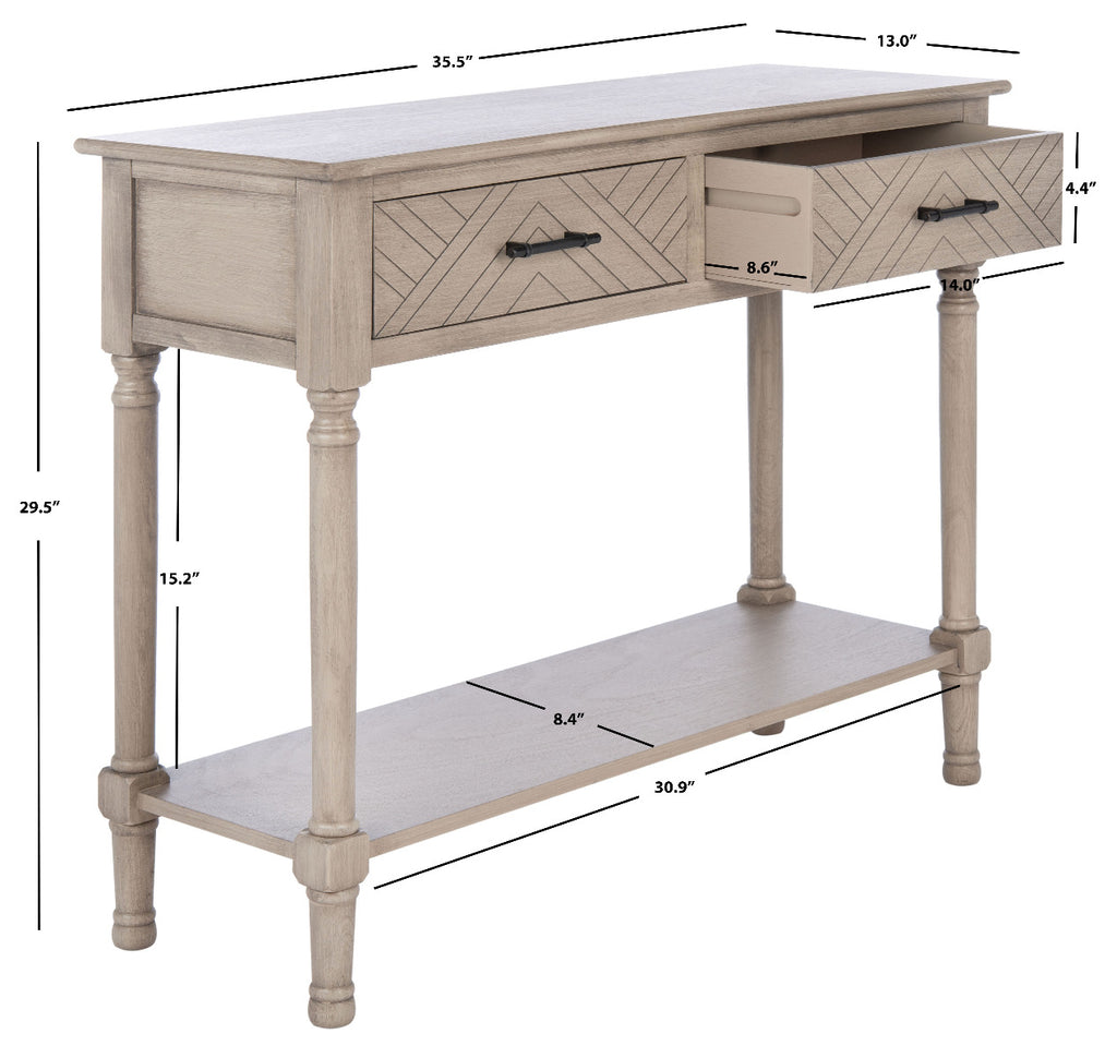 Safavieh Peyton 2 Drawer Console Table-Greige