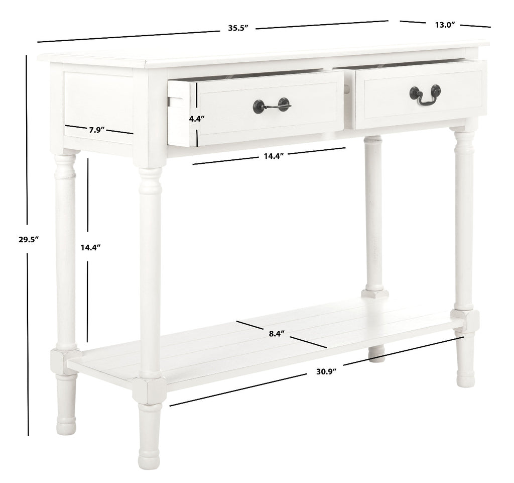 Safavieh Primrose 2 Drawer Console Table - Distrssed White