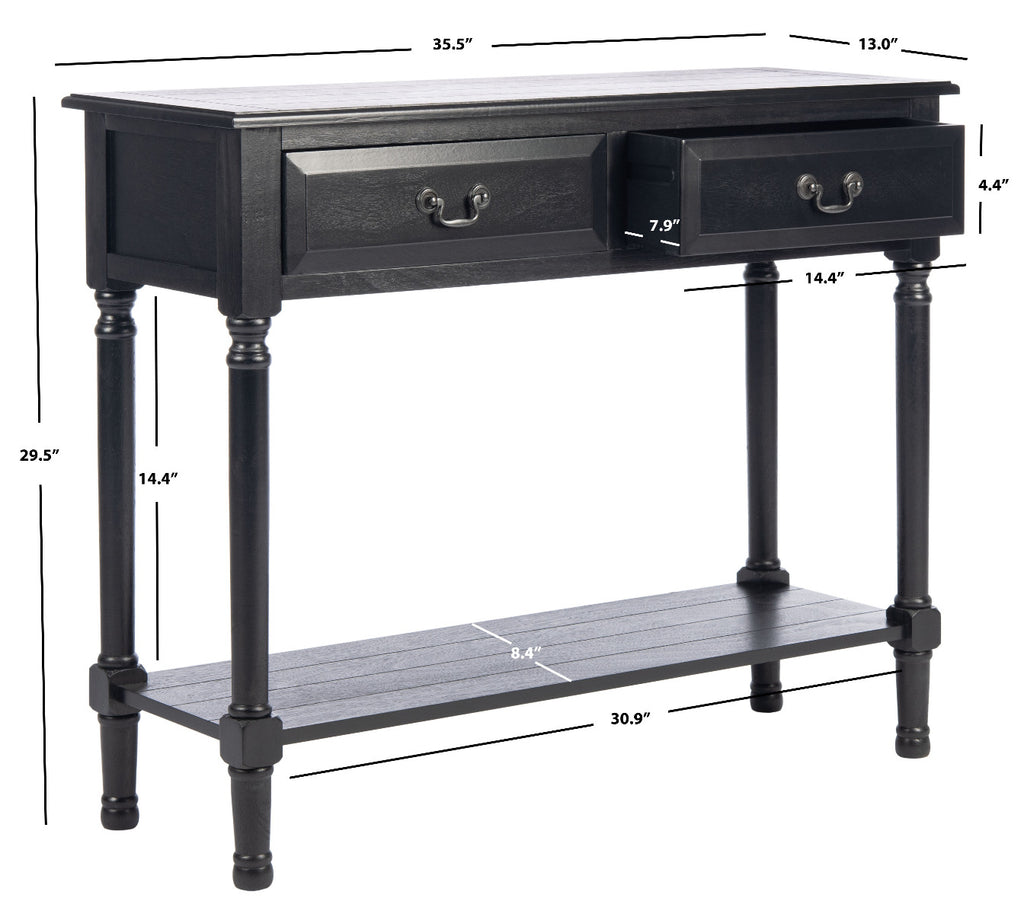 Safavieh Primrose 2 Drawer Console Table-Black