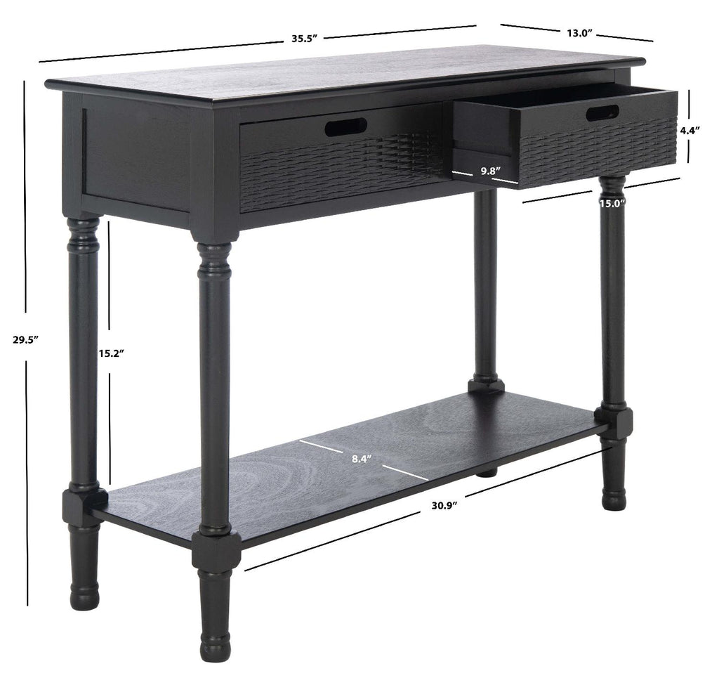 Safavieh Landers 2 Drawer Console-Black