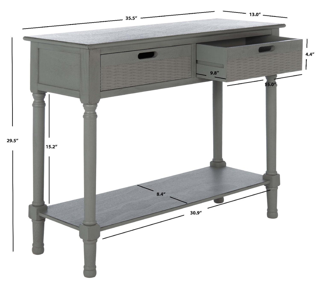 Safavieh Landers 2 Drawer Console-Distressed Grey