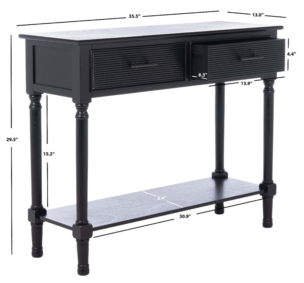 Safavieh Ryder 2Drw Console Table - Black