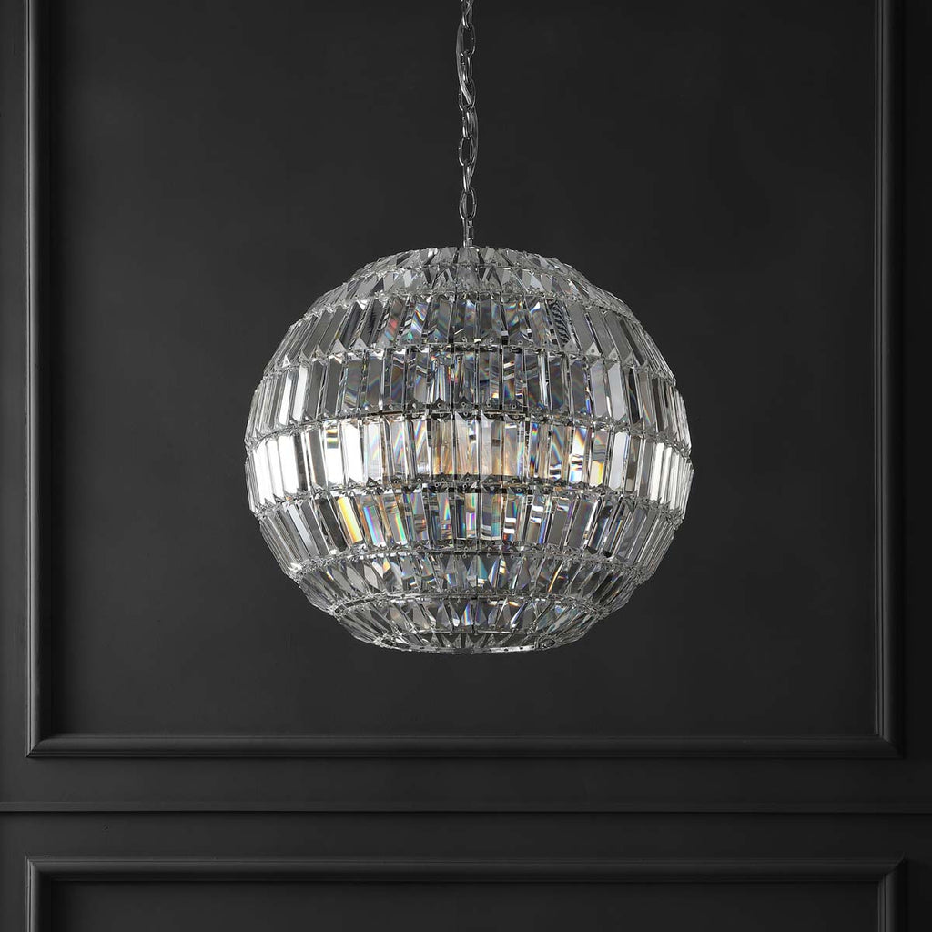 Safavieh Couture Demarco Small Crystal Chandelier - Chrome