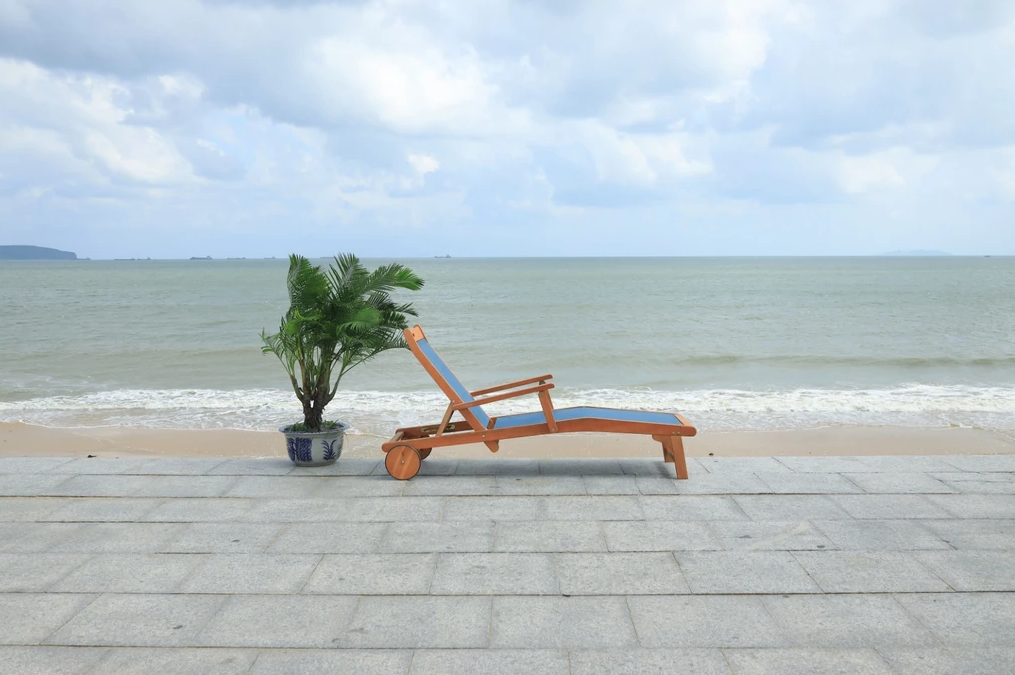 Safavieh Kamson Sunlounger - Natural/Navy