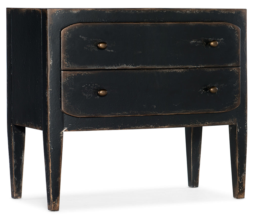 Ciao Bella Two-Drawer Nightstand- Black | Hooker Furniture - 5805-90016-99