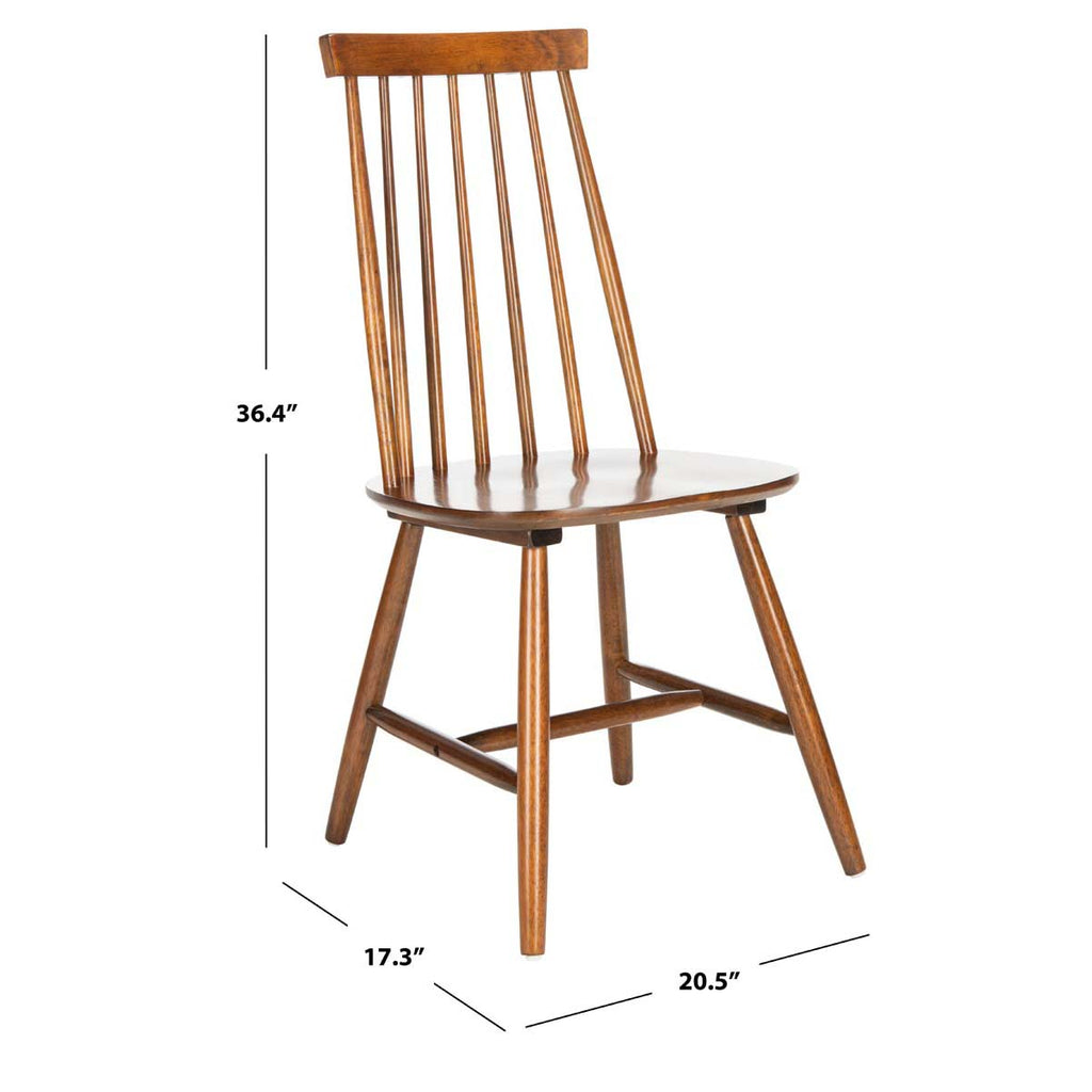 Safavieh Priam Dining Chair-Walnut (Set of 2)