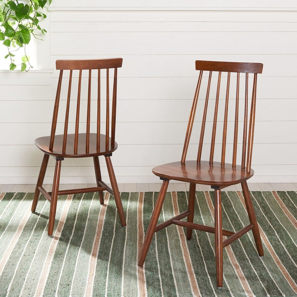 Safavieh Priam Dining Chair-Walnut (Set of 2)