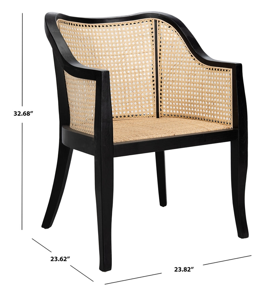 Safavieh Maika Dining Chair - Black/Natural