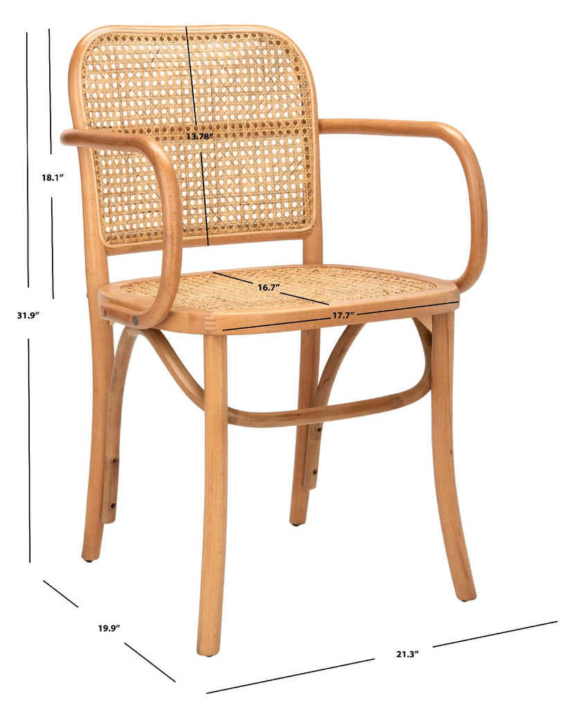 Safavieh Keiko Cane Dining Chair - Natural