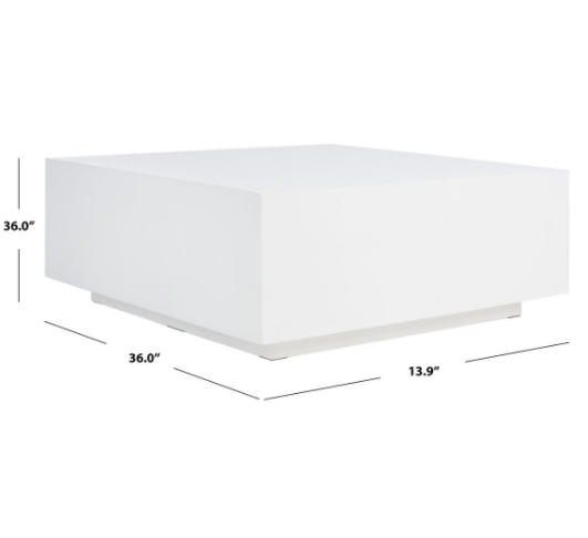 Safavieh Tatum Square Coffee Table - White