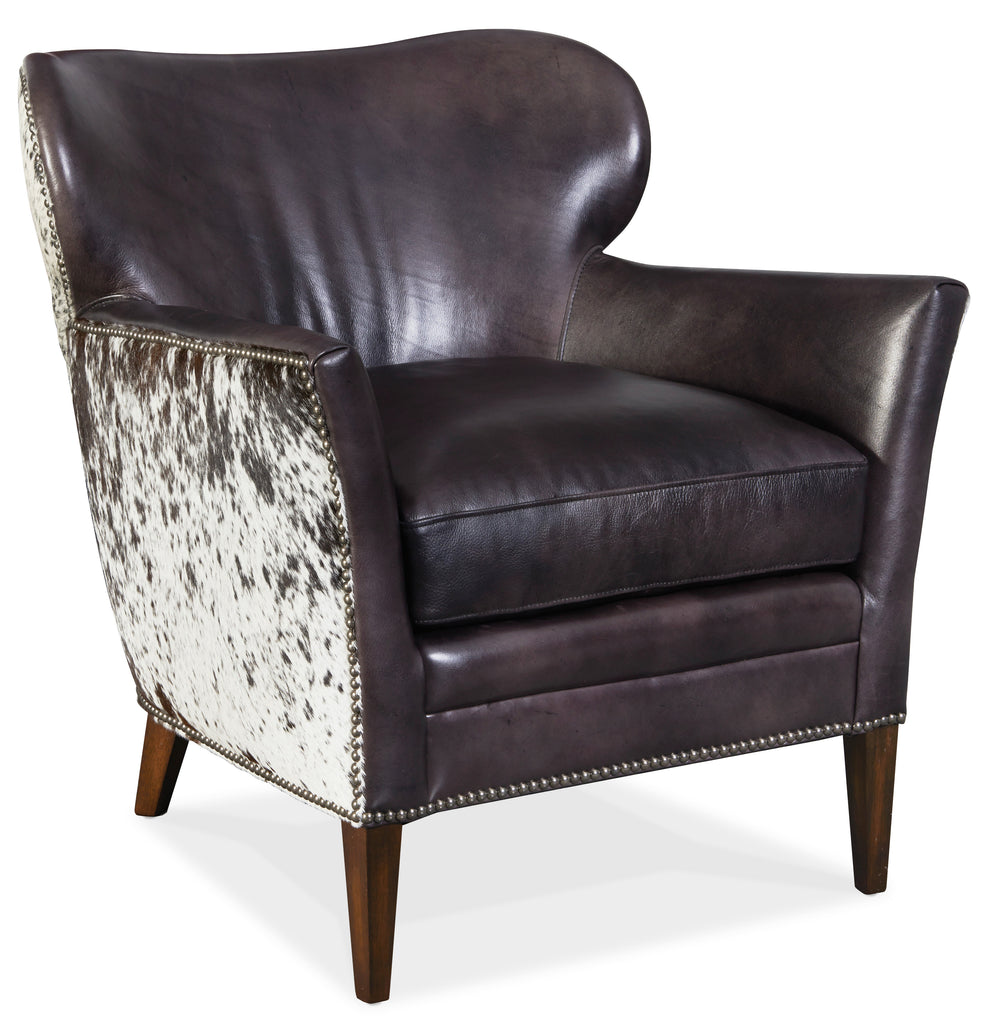 Kato Leather Club Chair w/ Salt Pepper HOH | Hooker Furniture - CC469-097