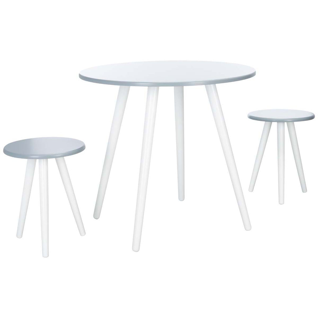 Safavieh Whitman 3 Piece Dining Set - White/Grey