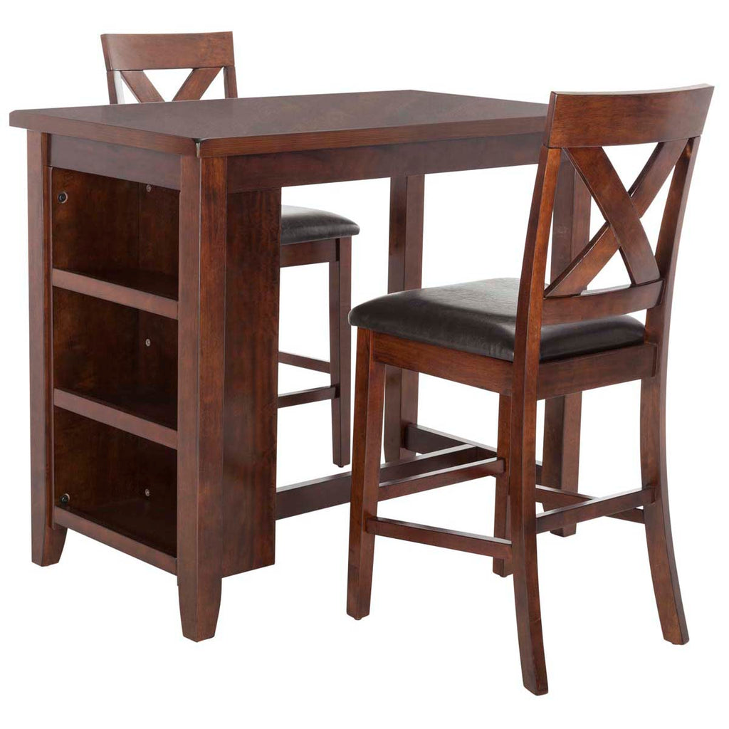 Safavieh Everest 3 Piece Pub Set - Mahogany