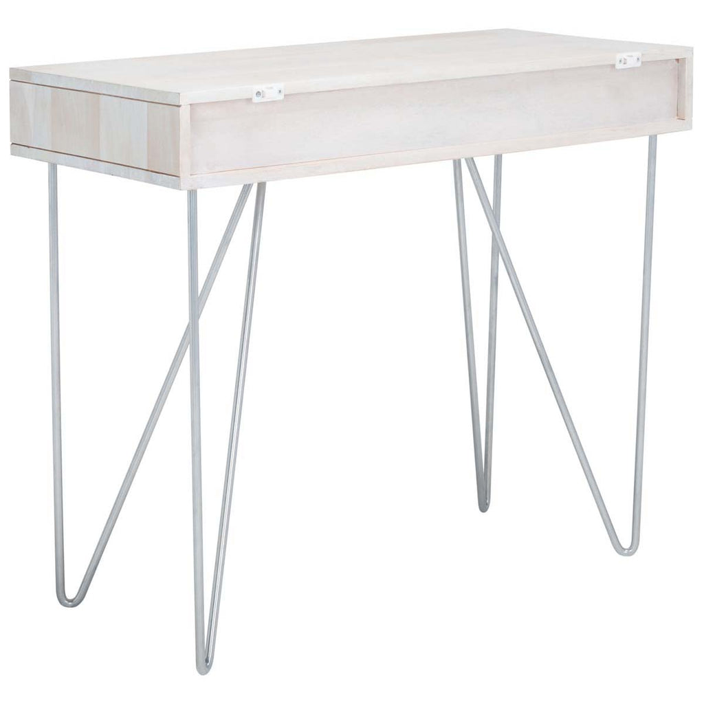 Safavieh Raveena Desk - White Washed / Silver