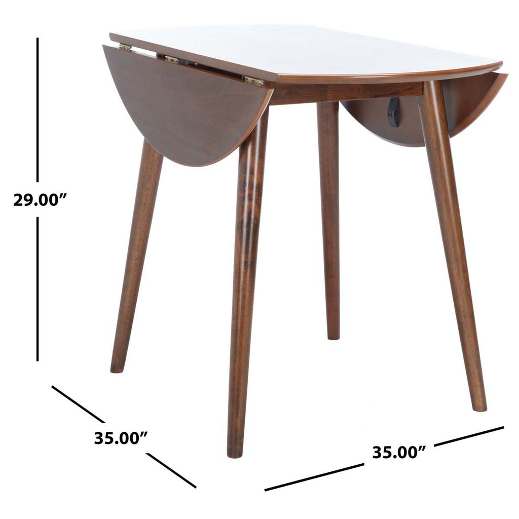 Safavieh Lovell Folding Round Dining Table - Walnut