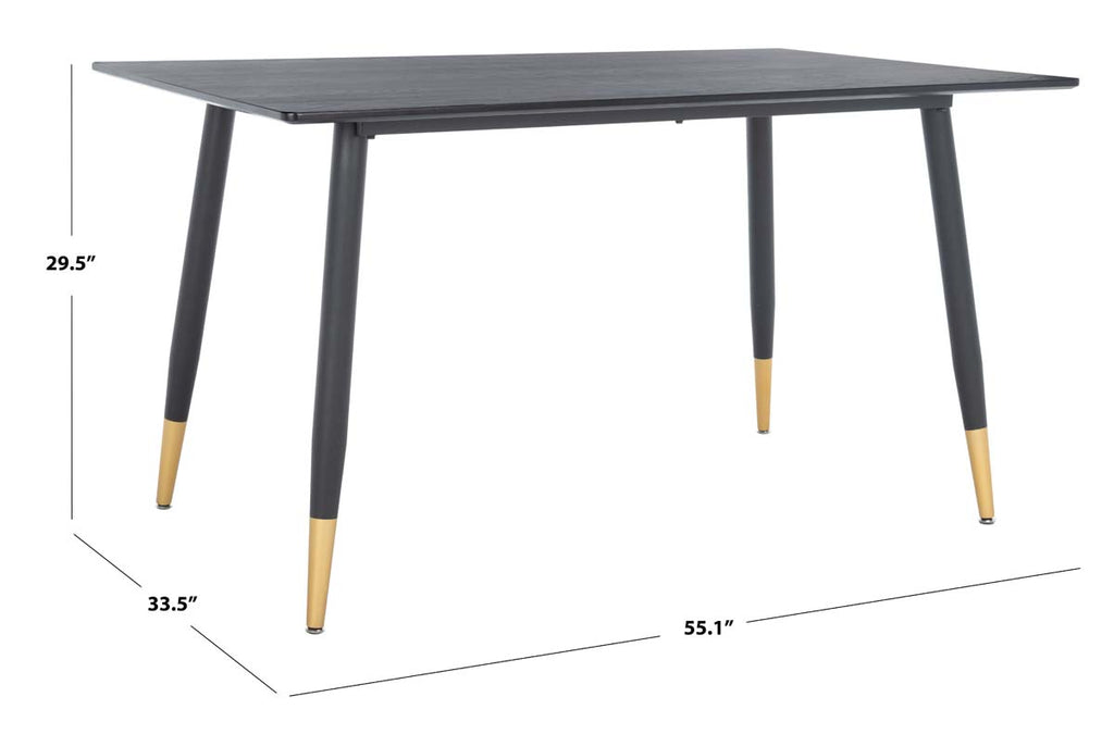 Safavieh Acre Dining Table - Black / Gold