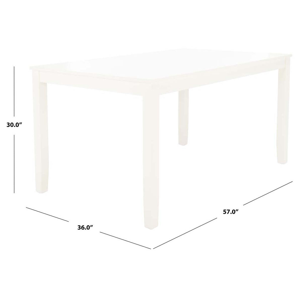 Safavieh Silio Rectangle Dining Table - White