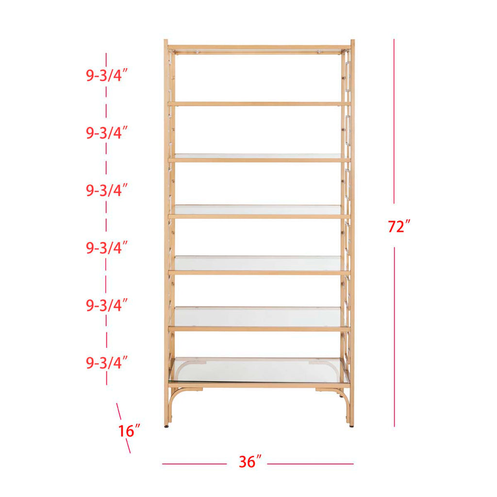 Safavieh Brooklyn 7 Tier Etagere - Gold/Glass