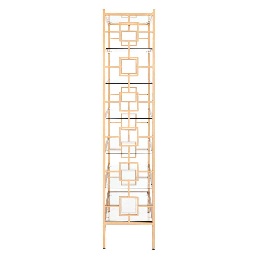 Safavieh Brooklyn 7 Tier Etagere - Gold/Glass