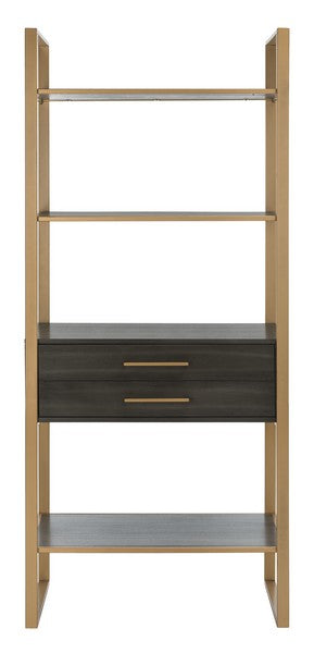 Safavieh Skylar 4 Tier 1 Drawer Etagere - Gold/Grey