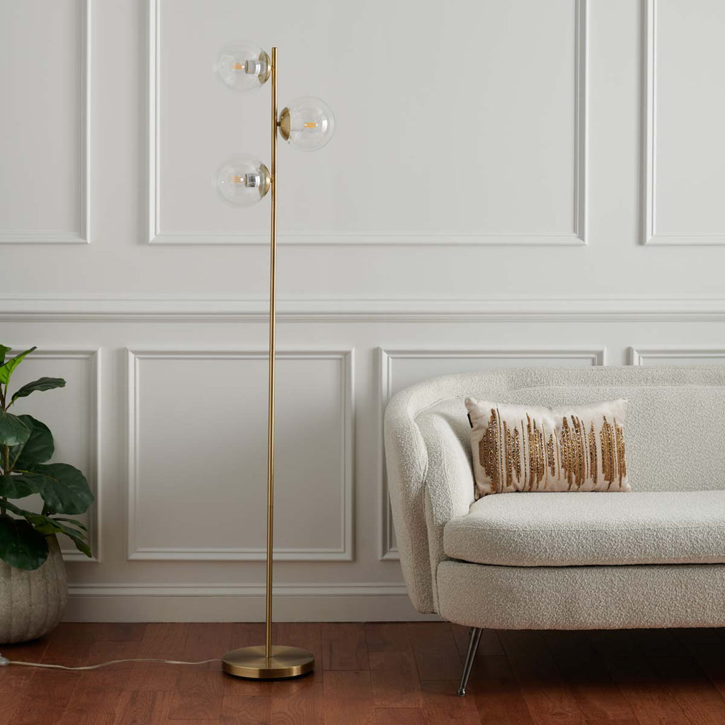 Safavieh Niobe Floor Lamp - Antique Gold