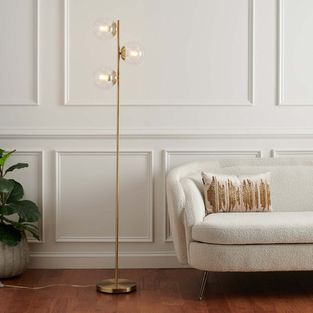 Safavieh Niobe Floor Lamp - Antique Gold