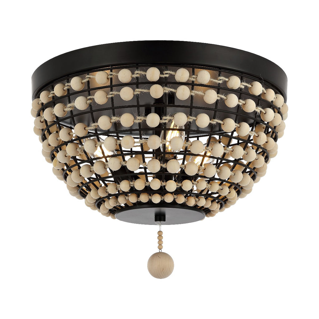 Safavieh Bolson Chandelier, Natural Wood/Oil-Rubbed Bronze