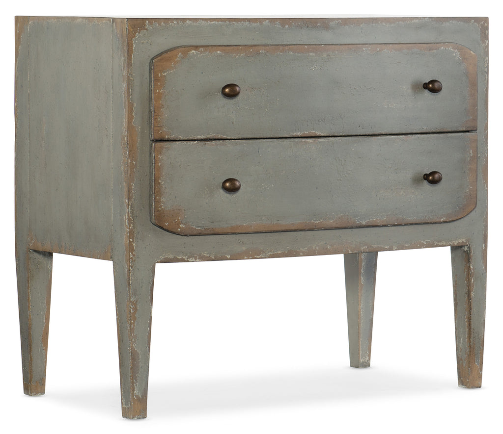 Ciao Bella Two-Drawer Nightstand- Speckled Gray | Hooker Furniture - 5805-90016-95