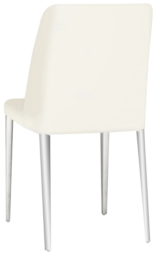 Safavieh Baltic 18'' H Leather Side Chair - White (Set of 2)