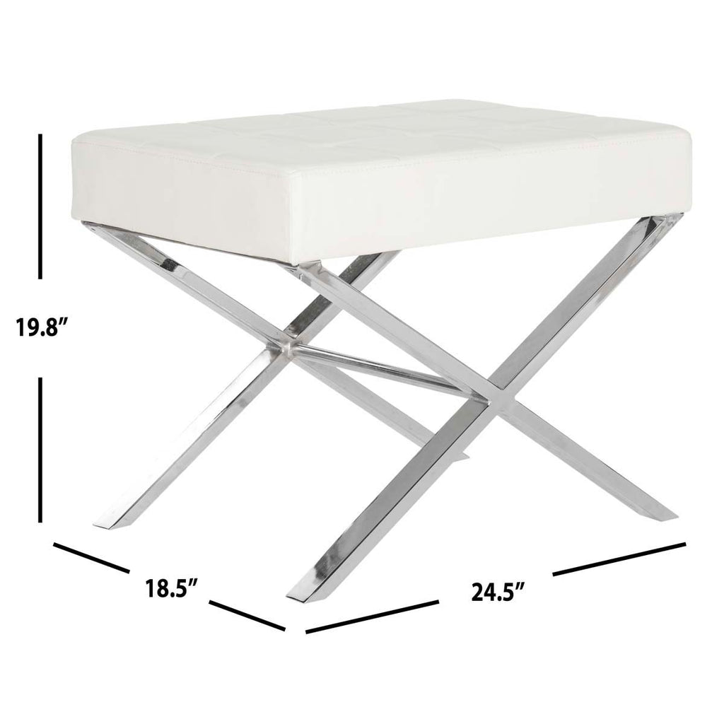 Safavieh Sienna Ottoman - White