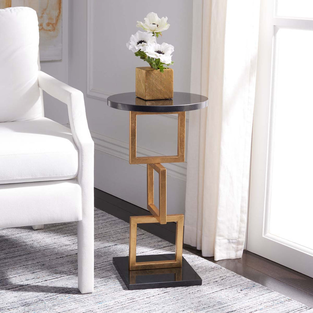 Safavieh Cassidy Accent Table - Gold / Black