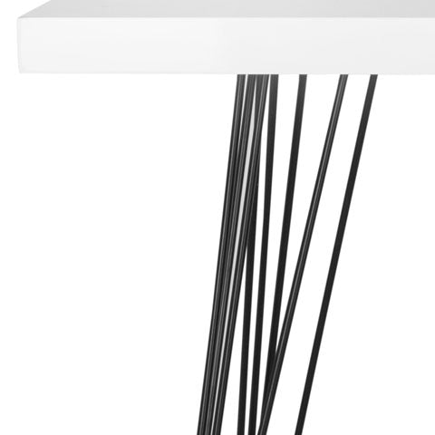 Safavieh Wolcott Retro Mid Century Lacquer Console - White/Black